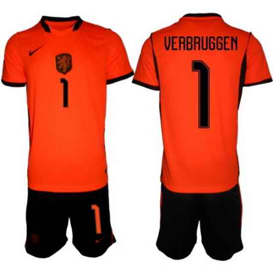 Men Netherlands 2026 Soccer Jerseys Orange #1 Bart Verbruggen